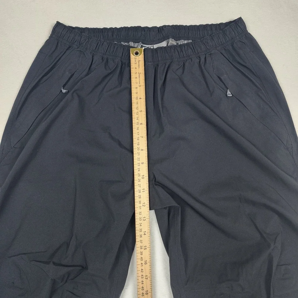 REI Rain Pants Mens Medium Gray Waterproof Hiking Nylon Zip Leg Outdoor
